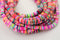 6mm vinyl Heishi beads rainbow polymer clay beads